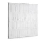 Tableau Basilisa blanc et gris 90 x 90 cm