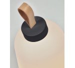 Lampe de table Udiya en polyéthylène et métal avec finition noire