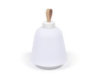 Lampe de table Udiya en polyéthylène et métal avec finition blanche