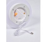 Lámpara de mesa Udiya de polietileno y metal con acabado blanco