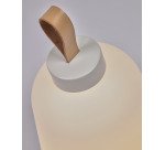 Lámpara de mesa Udiya de polietileno y metal con acabado blanco