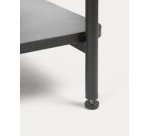 Penderie avec banc Galatia en mélaminé et métal laqué noir 100 x 150 cm