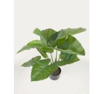 Plante artificielle Alocasia Odora avec pot noir 57 cm