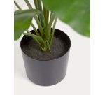 Plante artificielle Alocasia Odora avec pot noir 57 cm