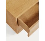 Table de chevet Abilen en placage de chêne 53 x 44 cm