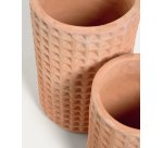 Lot de 2 pots en terre cuite Celi Ø 34 cm / Ø 25 cm