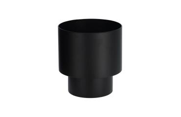 Cache-pot rond Mash métal noir Ø 28 cm
