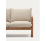 Canapé Sacaleta 2 places en bois d'eucalyptus massif 142 cm