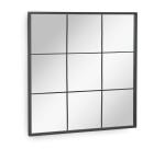 Espejo de pared Ulrica metal negro 80 x 80 cm