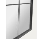 Espejo de pared Ulrica metal negro 80 x 80 cm
