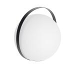 Lampe à poser nomade Dinesh avec poignée en acier noir