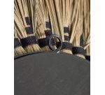 Akila ronde spiegel natuurvezels beige en zwart katoenen touw Ø 60 cm