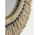 Akila ronde spiegel natuurvezels beige en zwart katoenen touw Ø 60 cm