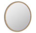 Miroir rond Alum bois massif de mindi  Ø 100 cm