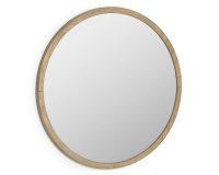 Alum round solid mindi wood mirror 100 cm