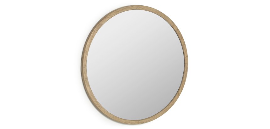 Miroir rond Alum bois massif de mindi  Ø 100 cm