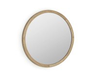 Alum round solid mindi wood mirror 80 cm