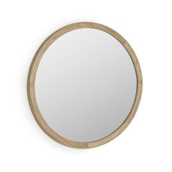 Miroir rond Alum bois massif de mindi