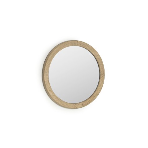 Miroir rond Alum bois massif de mindi