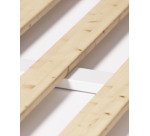 Lit tipi Maralis en bois de hêtre avec finition blanche pour matelas de 70 x 140 cm