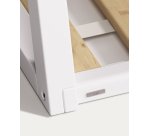 Lit tipi Maralis en bois de hêtre avec finition blanche pour matelas de 70 x 140 cm