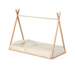 Lit tipi Maralis en bois de hêtre avec finition naturelle