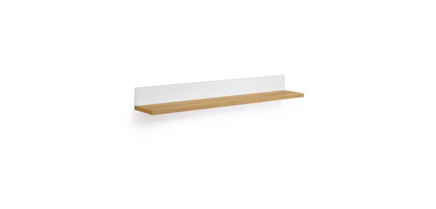 Regal Abilen aus Eichenfurnier und weiß lackiert 80 x 15 cm