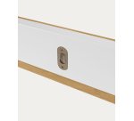 Étagère Abilen en placage de chêne et laqué blanc 80 x 15 cm