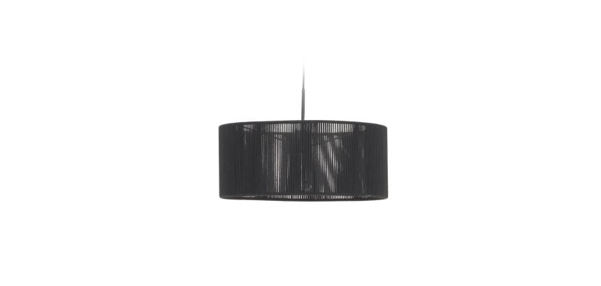 Abat-jour pour suspension Cantia en coton finition noire Ø 47 cm