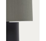 Lampe de table Domicina en métal peint noir et gris