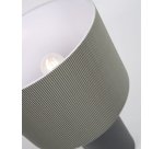 Lampe de table Domicina en métal peint noir et gris