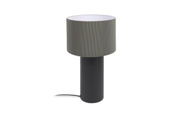 Lampe de table Domicina en métal peint noir et gris