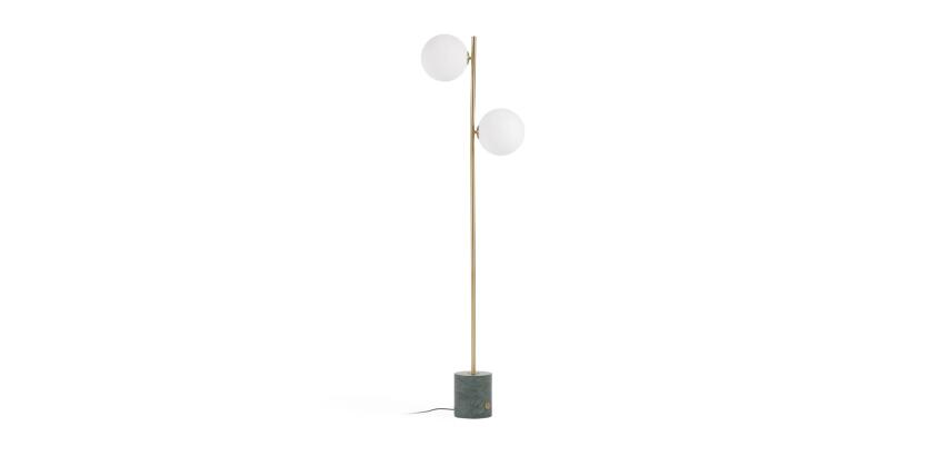 Lonela floor lamp in marble with green finish