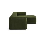 Canapé Blok 4 places méridienne droite vert 330 cm