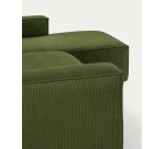 Canapé Blok 4 places méridienne droite vert 330 cm -> Sofa Blok 4 Plätze, rechte Chaiselongue, grün, 330 cm.