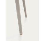 Yunia chair in thick seam beige corduroy with steel legs