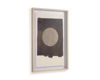 Schilderij Naira cirkelvormig in zwart 60 x 90 cm