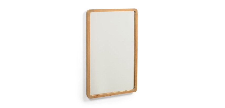 DE_Miroir Shamel en bois de teck massif 45 x 70 cm