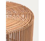 Lot Elmima de 2 tables basses 100% rotin finition naturelle Ø 66 cm et Ø 55 cm
