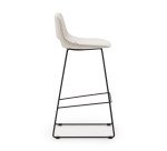 Tabouret Zahara pieds en acier finition noire H.76 cm