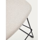 Tabouret Zahara pieds en acier finition noire H.76 cm