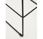 Tabouret Zahara pieds en acier finition noire H.76 cm