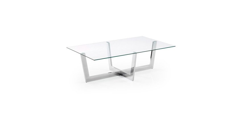 Transparent grass Plam coffee table 120 x 70 cm