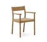 Chaise Yalia en bois de chêne avec finition naturelle et siège en corde
