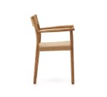Chaise Yalia en bois de chêne avec finition naturelle et siège en corde