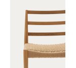 Chaise Analy en bois de chêne avec finition naturelle et siège en corde