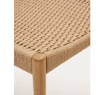 Chaise Analy en bois de chêne avec finition naturelle et siège en corde