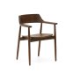 Silla Fondes de madera maciza de roble con acabado nogal FSC Mix Credit