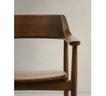 Stühle aus Eichenholz, Nussbaum-Finish