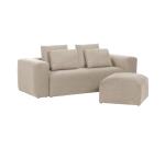 Blok footstool in beige, 90 x 70 cm